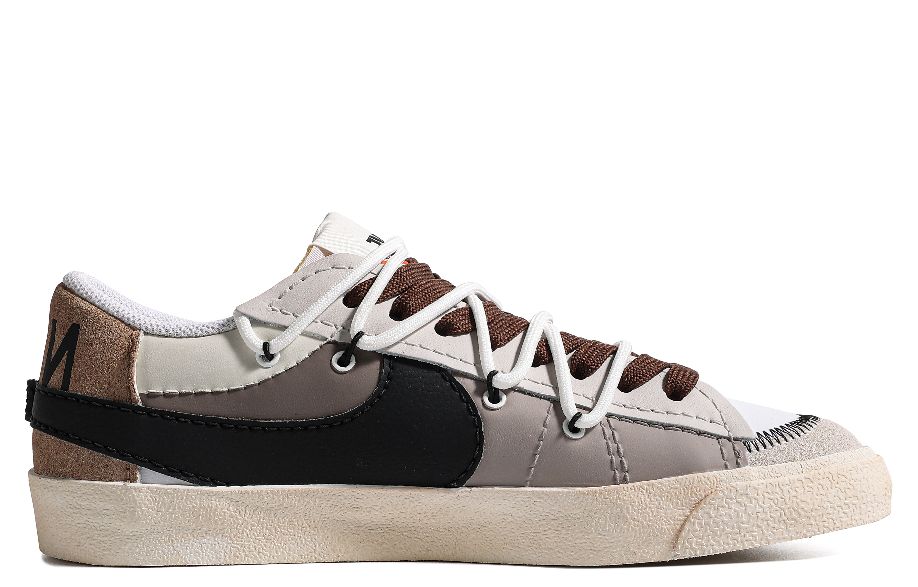 Order 【カスタムシューズ】ナイキ ブレーザー ロー 'インク グラフィティ ブラック ブラウン' DN2158-101(TeamM-男款墨等闲S-BOX)