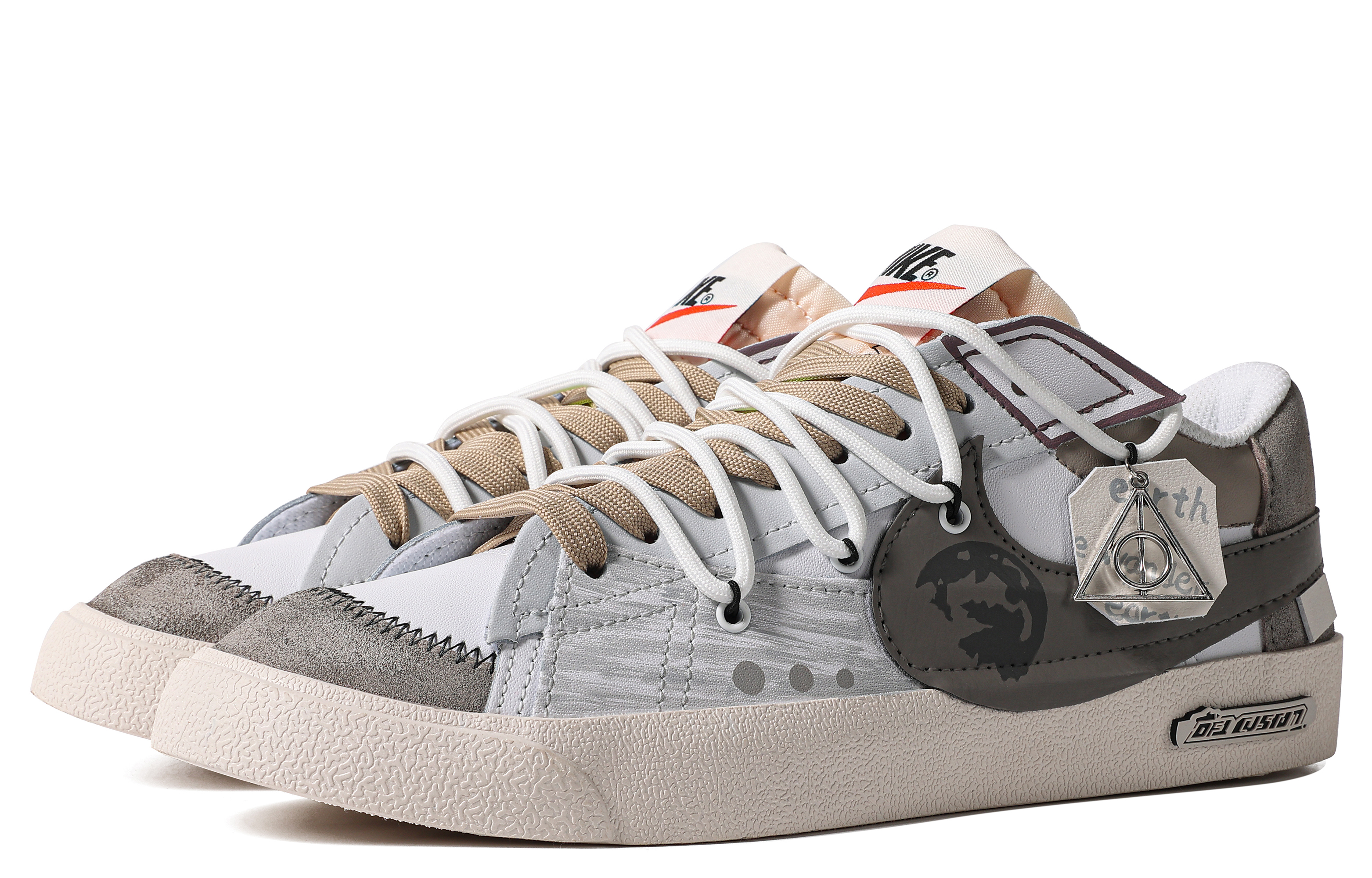 Lookbook [定制鞋款] 耐克 Blazer Low "失落文明 地球灰-棕-白" DN2158-101(TeamM-男款失落文明S-BOX)