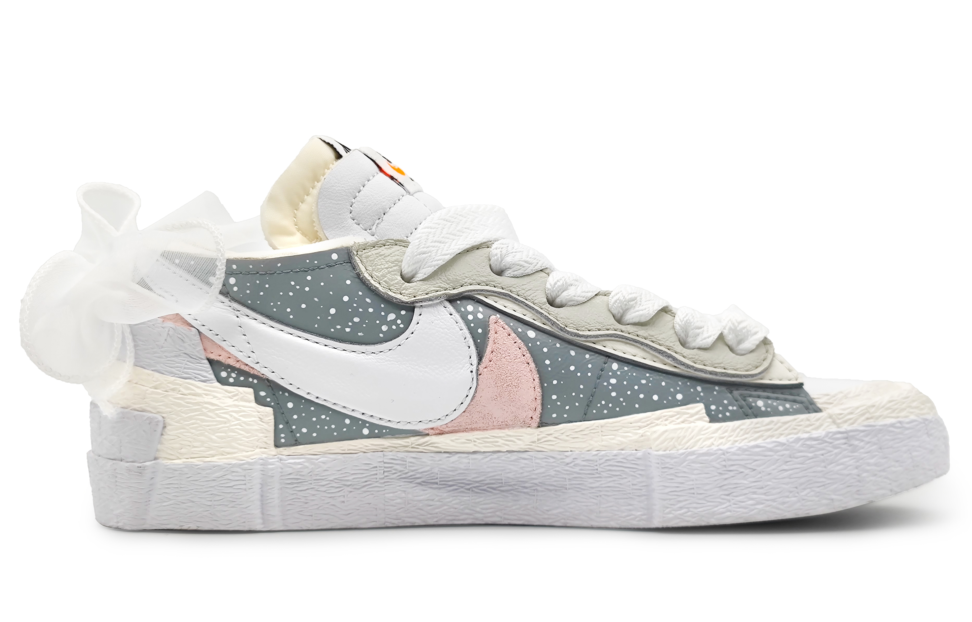 Order [Kasut Custom] Nike Blazer Low 'Cinta Jatuh Salji - Kelabu Putih Merah Jambu' DM6443-100-446008