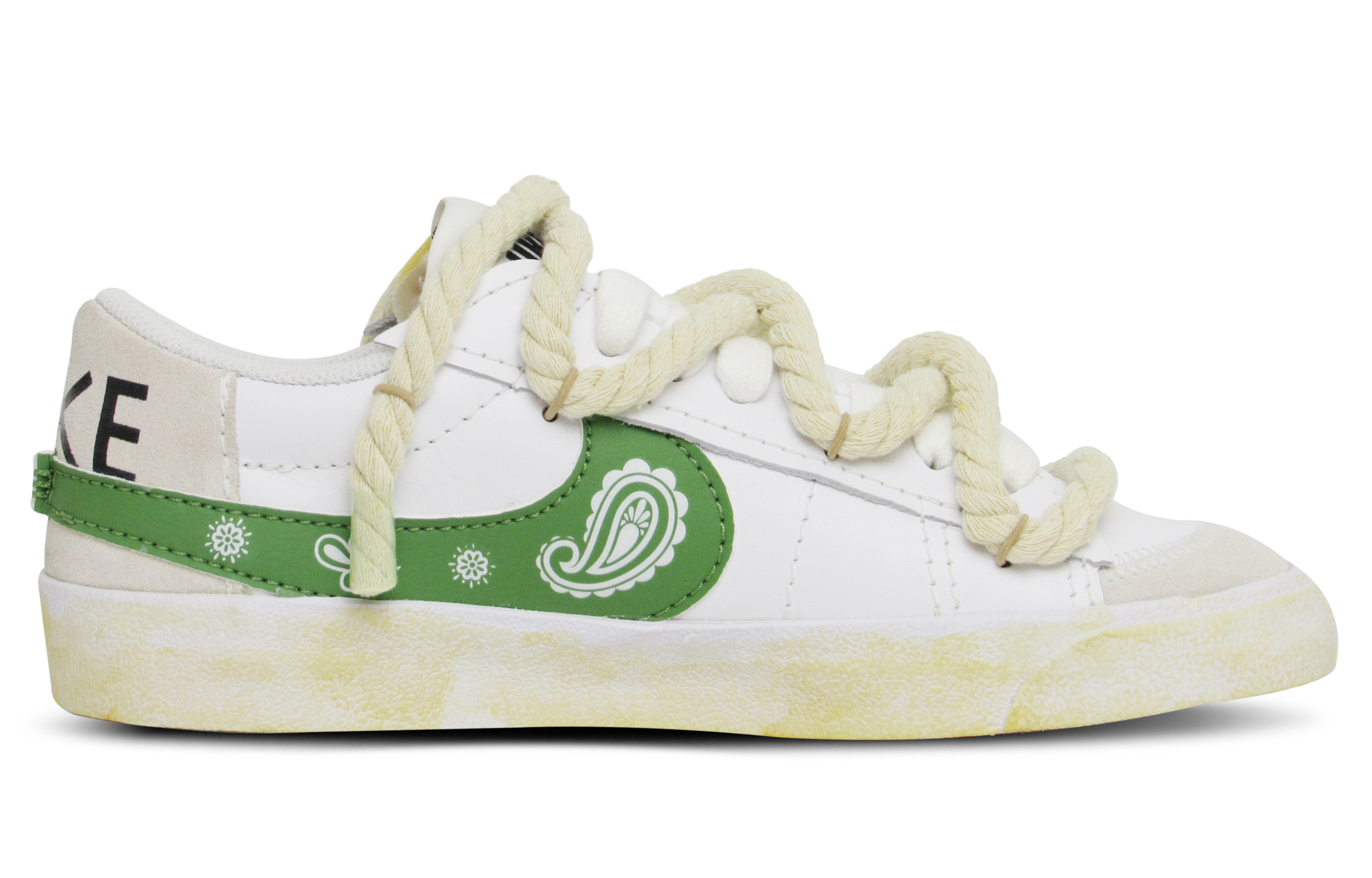 Order [Custom Shoes] Nike Blazer Low 'Paisley White Green'