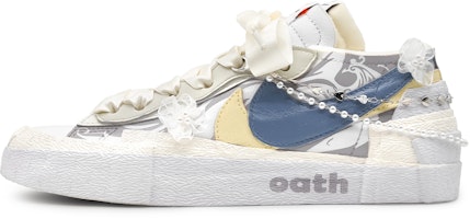 【客製球鞋】 Nike Blazer Low 鳳凰展翅 新台流 秀禾 珍珠鞋鏈 花 自訂拆卸 防滑 低筒 板鞋 男女皆適 藍白 Buy 【客製球鞋】 Nike Blazer Low 鳳凰展翅 新台流 秀禾 珍珠鞋鏈 花 自訂拆卸 防滑 低筒 板鞋 男女皆適 藍白