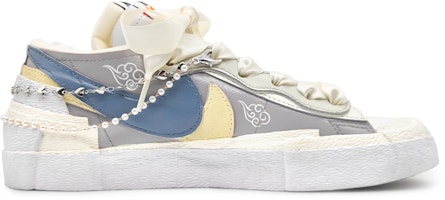 【客製球鞋】 Nike Blazer Low 鳳凰展翅 新台流 秀禾 珍珠鞋鏈 花 自訂拆卸 防滑 低筒 板鞋 男女皆適 藍白 Order 【客製球鞋】 Nike Blazer Low 鳳凰展翅 新台流 秀禾 珍珠鞋鏈 花 自訂拆卸 防滑 低筒 板鞋 男女皆適 藍白
