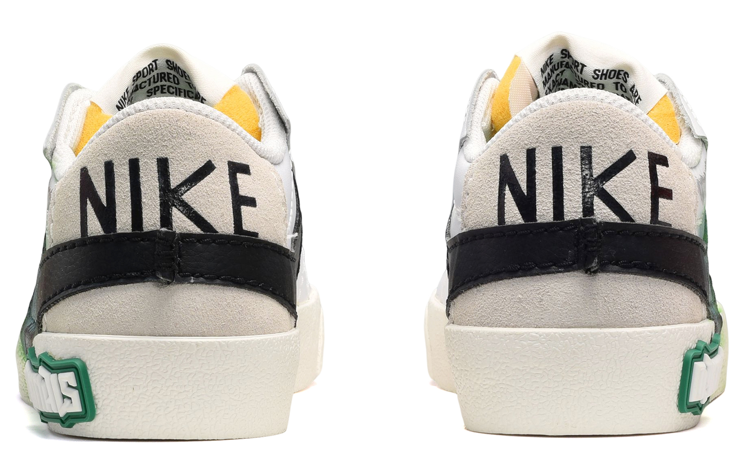 Shop 【定制球鞋】Nike Blazer Low 潑墨 塗鴉兔子 休閒運動 低幫 板鞋 男款 白黑綠