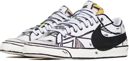 Zapatillas Nike Blazer Low Jumbo 'Negro Blanco Swoosh Grande' DN2158-101(TeamP-黑白大钩子二次元) Lookbook Zapatillas Nike Blazer Low Jumbo 'Negro Blanco Swoosh Grande' DN2158-101(TeamP-黑白大钩子二次元)