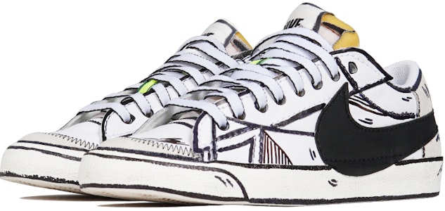 나이키 블레이저 로우 점보 "블랙 화이트 빅 스우시" (커스텀) DN2158-101(TeamP-黑白大钩子二次元) Lookbook 나이키 블레이저 로우 점보 "블랙 화이트 빅 스우시" (커스텀) DN2158-101(TeamP-黑白大钩子二次元)