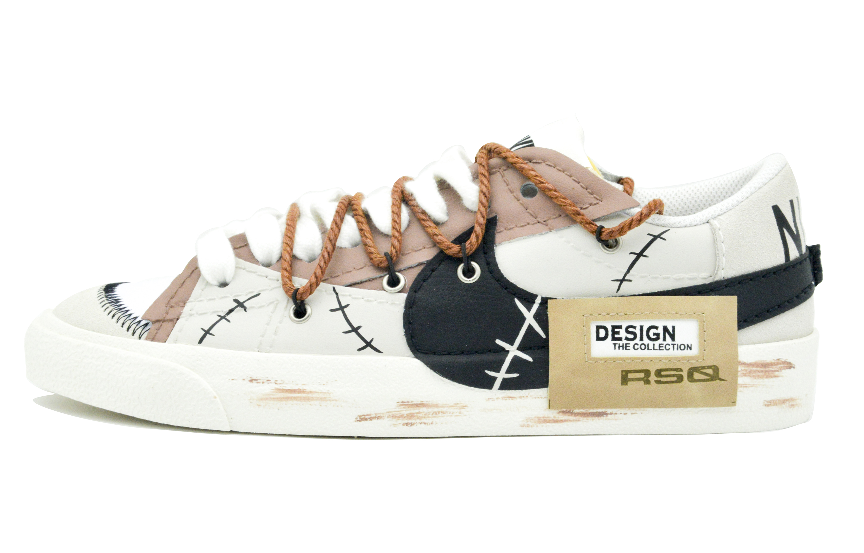 Buy [Sepatu Custom] Nike Blazer Low Jumbo 'Abu Coklat' DN2158-101(Team28-男款山野万里)