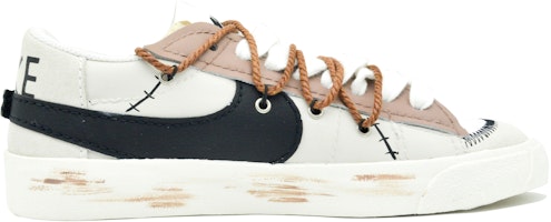 【定制球鞋】Nike Blazer Low Jumbo 山野萬里 復古休閒 縫合線 解構 低幫 板鞋 男款 灰棕 Order 【定制球鞋】Nike Blazer Low Jumbo 山野萬里 復古休閒 縫合線 解構 低幫 板鞋 男款 灰棕