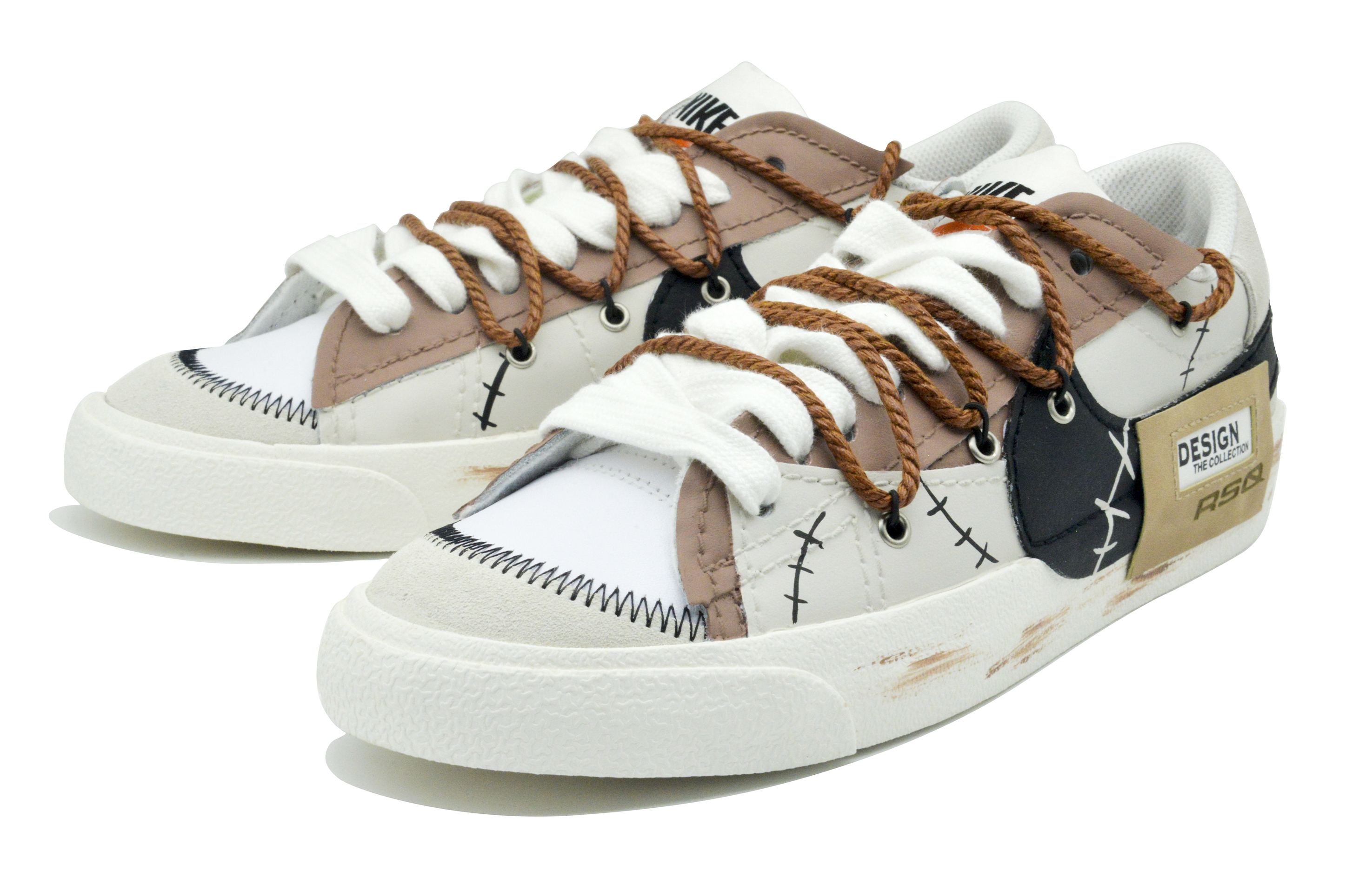 Lookbook [Sepatu Custom] Nike Blazer Low Jumbo 'Abu Coklat' DN2158-101(Team28-男款山野万里)