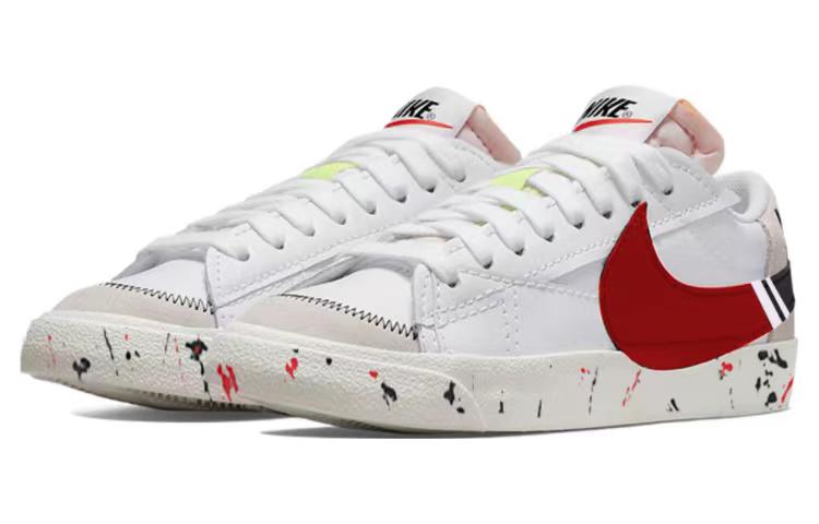 Lookbook [Kasut Custom] Nike Blazer Low Jumbo 'Putih Merah Hitam Grafiti' DN2158-101(Team56-流体泼墨)