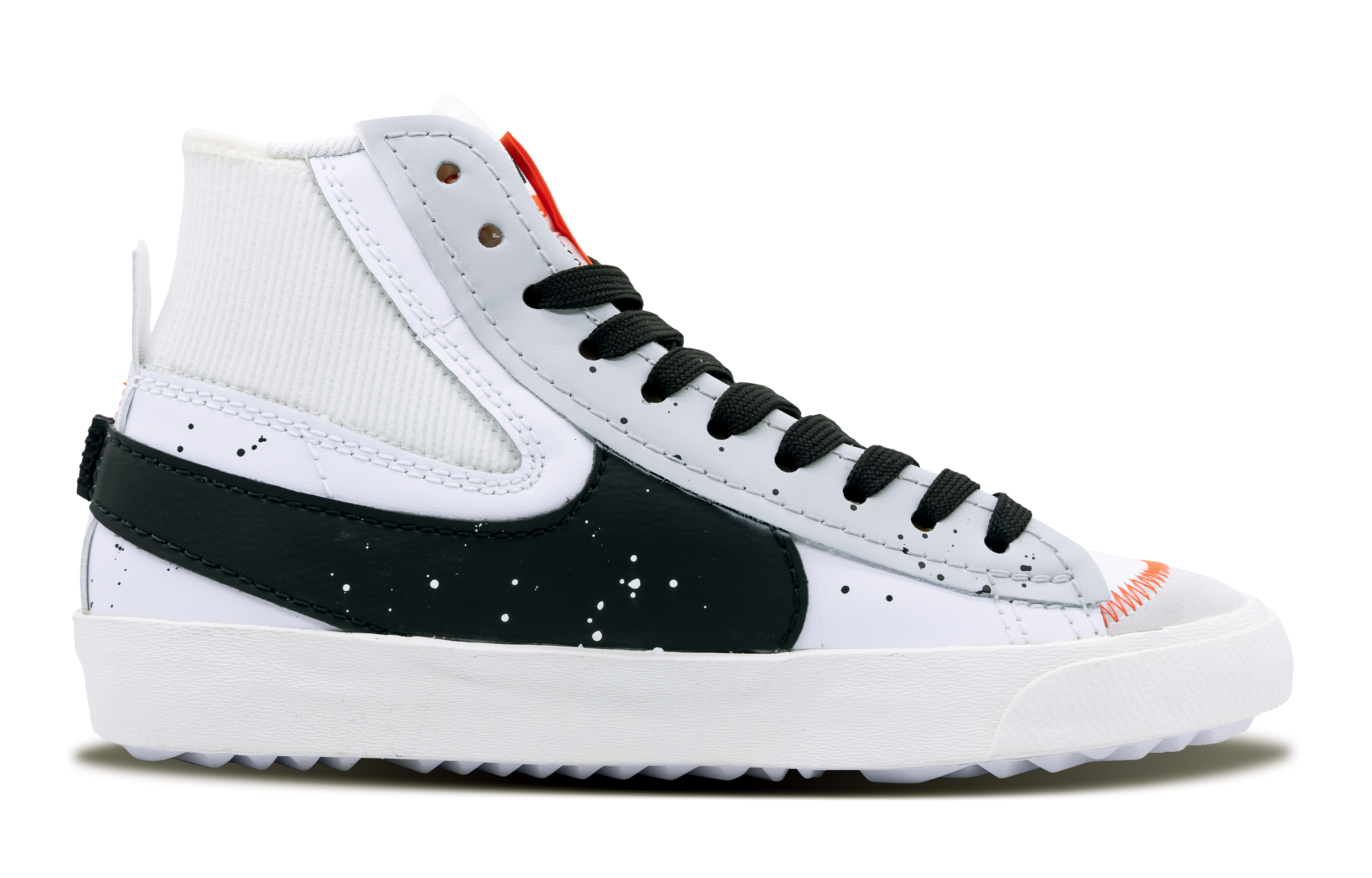 Order 【定制球鞋】Nike Blazer Mid 77 Jumbo 國風 做舊 墨竹 高街 高幫 板鞋 男女同款 黑白灰