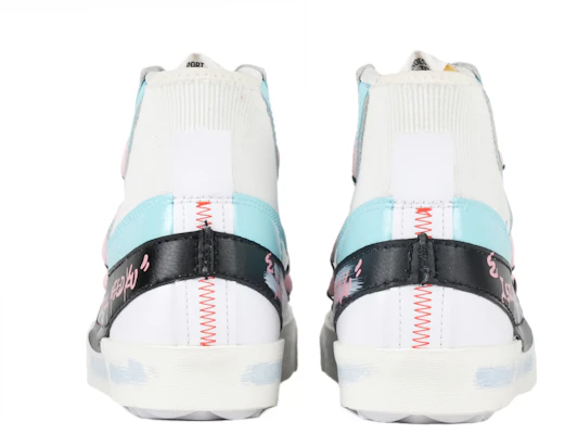 【定制球鞋】Nike Blazer Mid 77 jumbo 遇見 胖小匠繪畫 解構 中幫 板鞋 男女同款 黑白藍 Shop 【定制球鞋】Nike Blazer Mid 77 jumbo 遇見 胖小匠繪畫 解構 中幫 板鞋 男女同款 黑白藍