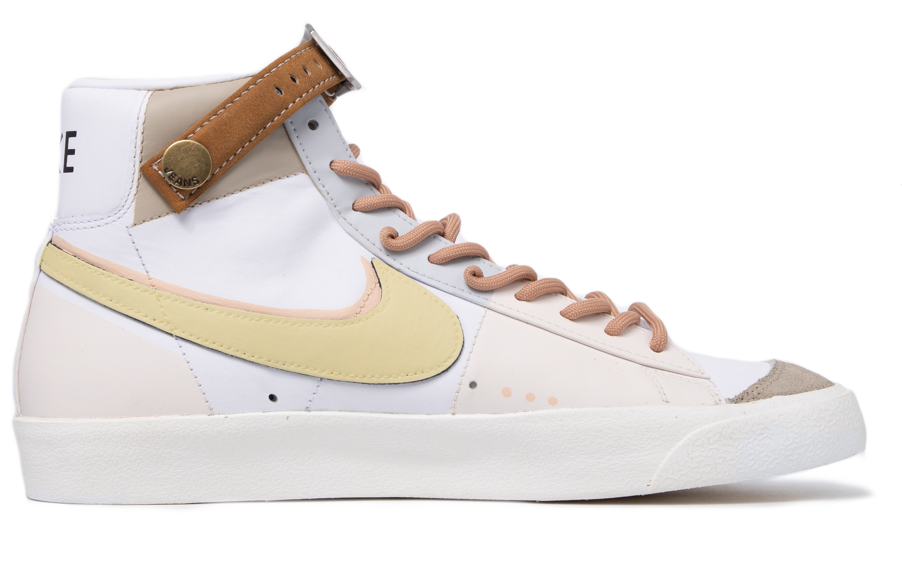 Order [Kasut Tersuai] Nike Blazer Mid 77 Vintage 'Da Vinci Tersuai Oren Coklat Putih' BQ6806-100(TeamM-男女同款光明使者橘棕QD)