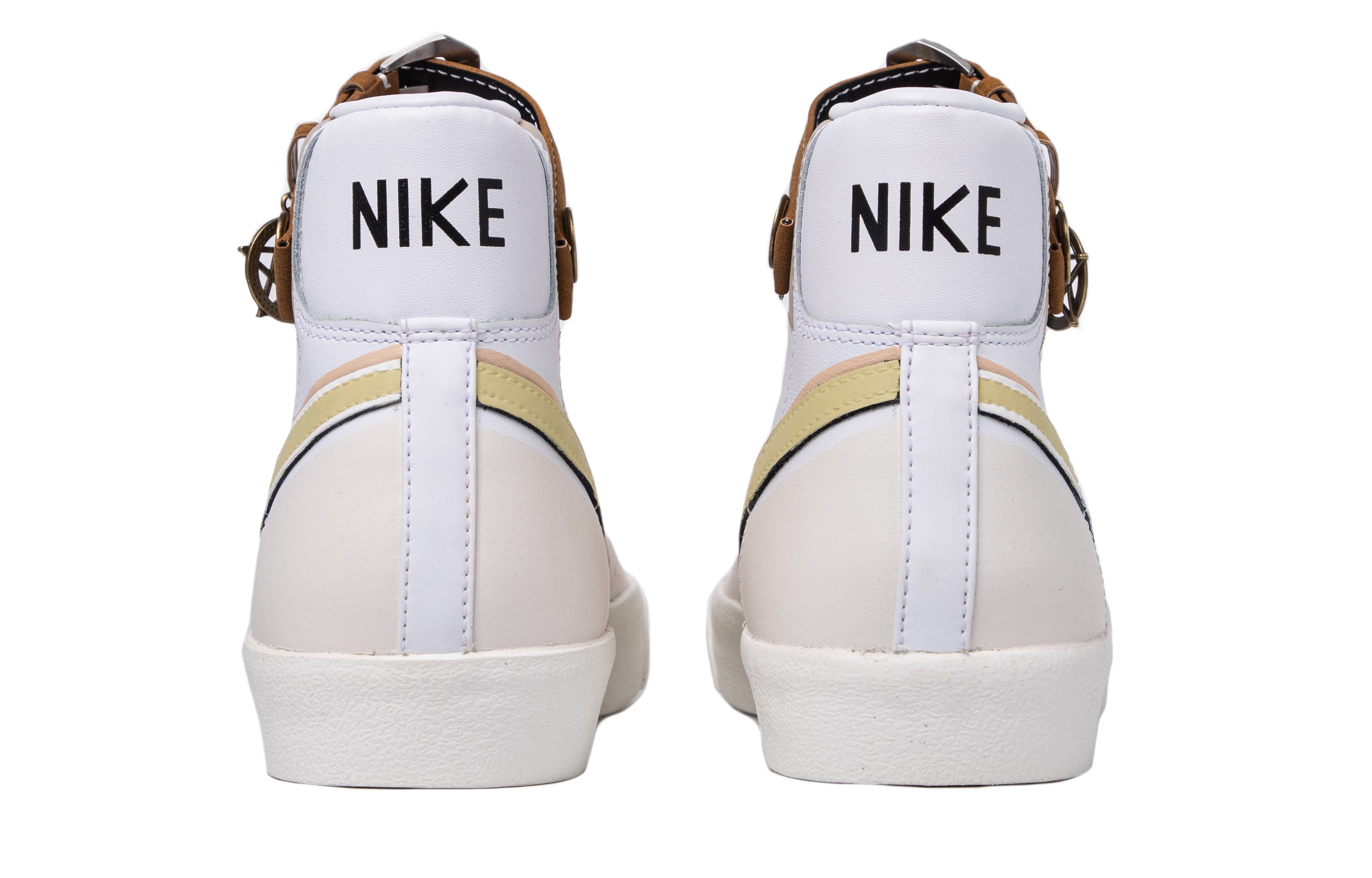 Shop [Kasut Tersuai] Nike Blazer Mid 77 Vintage 'Da Vinci Tersuai Oren Coklat Putih' BQ6806-100(TeamM-男女同款光明使者橘棕QD)