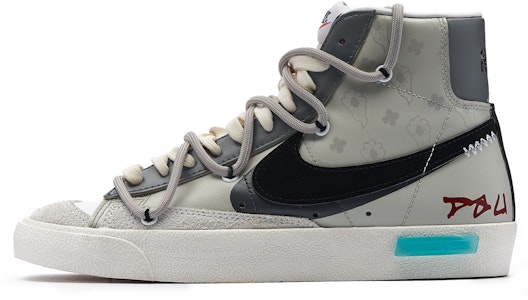 【訂製球鞋】Nike Blazer Mid 77 Vintage 熊貓惡作劇 吉利腰果 腰果花 中筒 板鞋 男女同款 黑灰棕 Buy 【訂製球鞋】Nike Blazer Mid 77 Vintage 熊貓惡作劇 吉利腰果 腰果花 中筒 板鞋 男女同款 黑灰棕