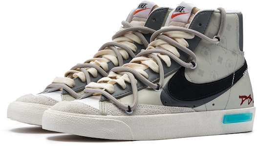 【訂製球鞋】Nike Blazer Mid 77 Vintage 熊貓惡作劇 吉利腰果 腰果花 中筒 板鞋 男女同款 黑灰棕 Lookbook 【訂製球鞋】Nike Blazer Mid 77 Vintage 熊貓惡作劇 吉利腰果 腰果花 中筒 板鞋 男女同款 黑灰棕