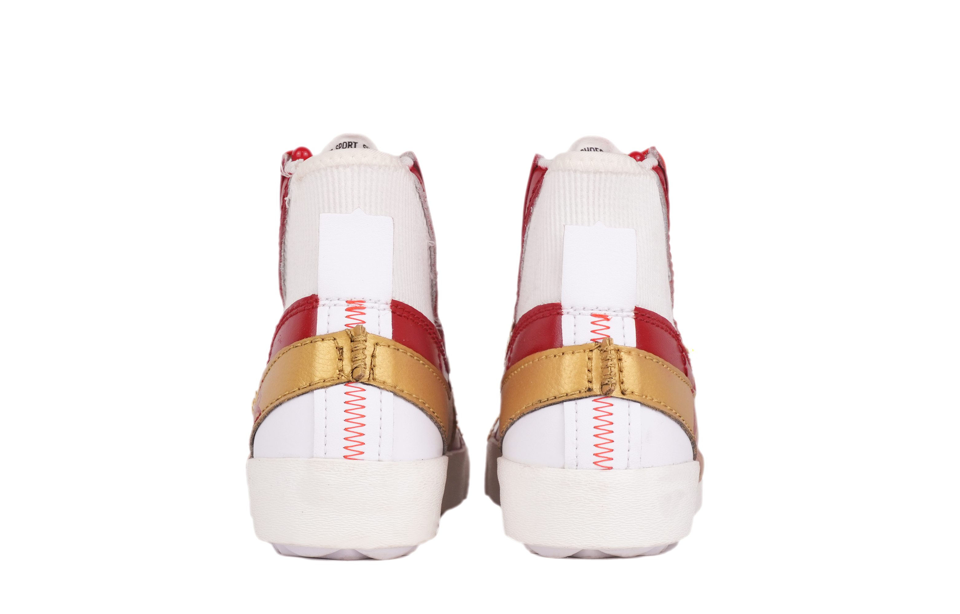 Shop 【客製化球鞋】Nike Blazer Mid '77 超大 金石良緣 胖小工匠客製 婚鞋 中筒 板鞋 通用 舒適 男女皆宜 紅金色