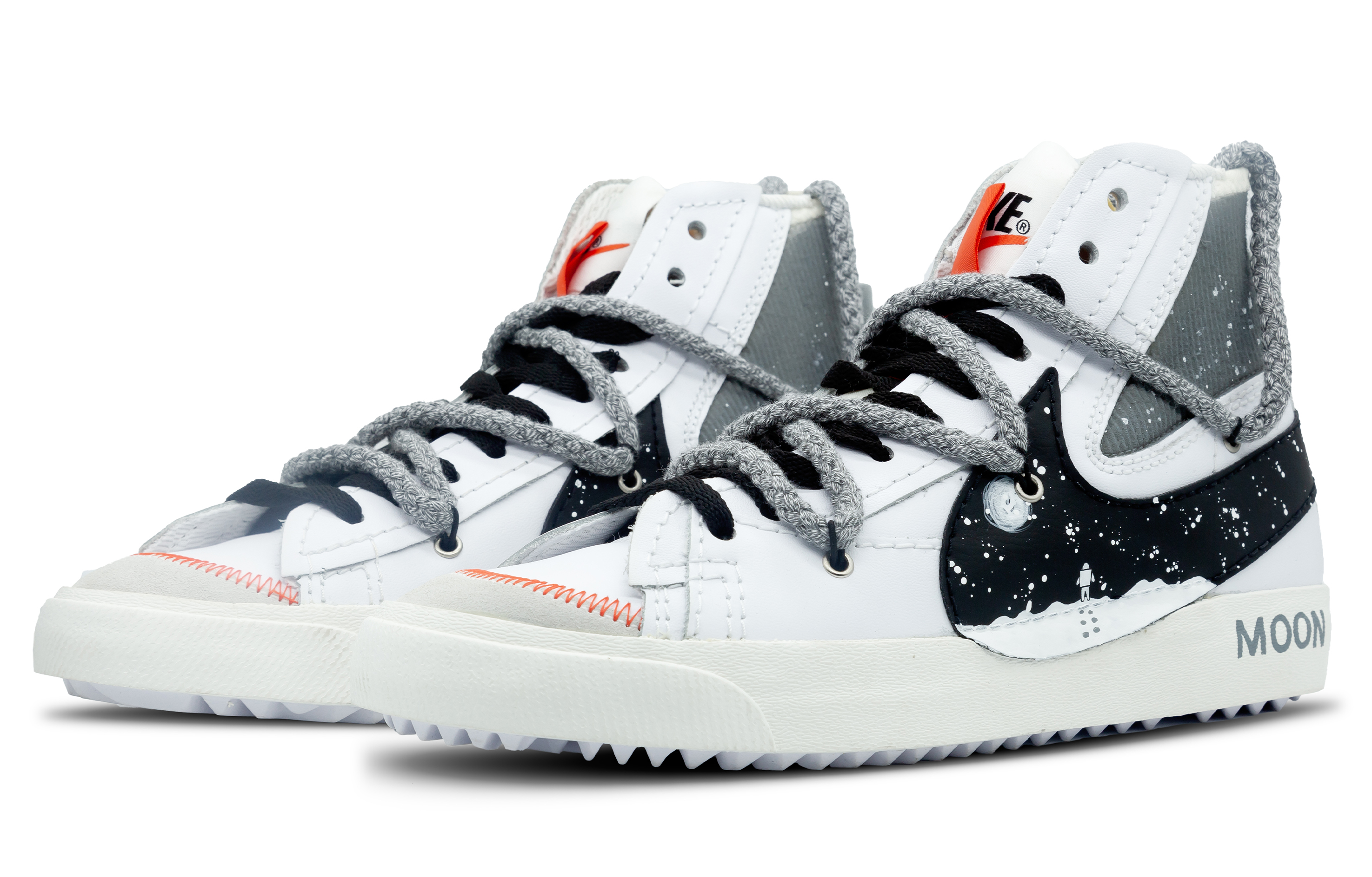Lookbook [Kasut Custom] Nike Blazer Mid '77 Jumbo 'Pendaratan Bulan' DD3111-100(Team28-男女款月球计划)