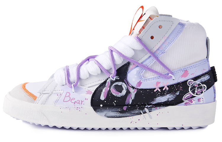 Buy 【定制鞋】耐克Blazer Mid '77 Jumbo '紫色熊涂鸦' DD3111-100(Team77-紫色玩偶熊)