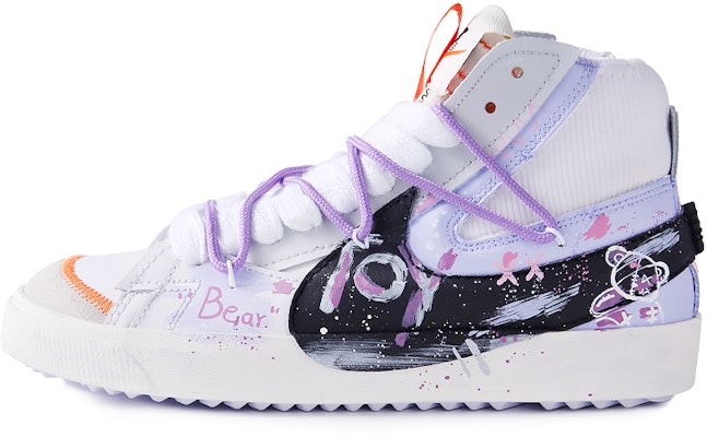 【定制鞋】耐克Blazer Mid '77 Jumbo '紫色熊涂鸦' DD3111-100(Team77-紫色玩偶熊) Buy 【定制鞋】耐克Blazer Mid '77 Jumbo '紫色熊涂鸦' DD3111-100(Team77-紫色玩偶熊)