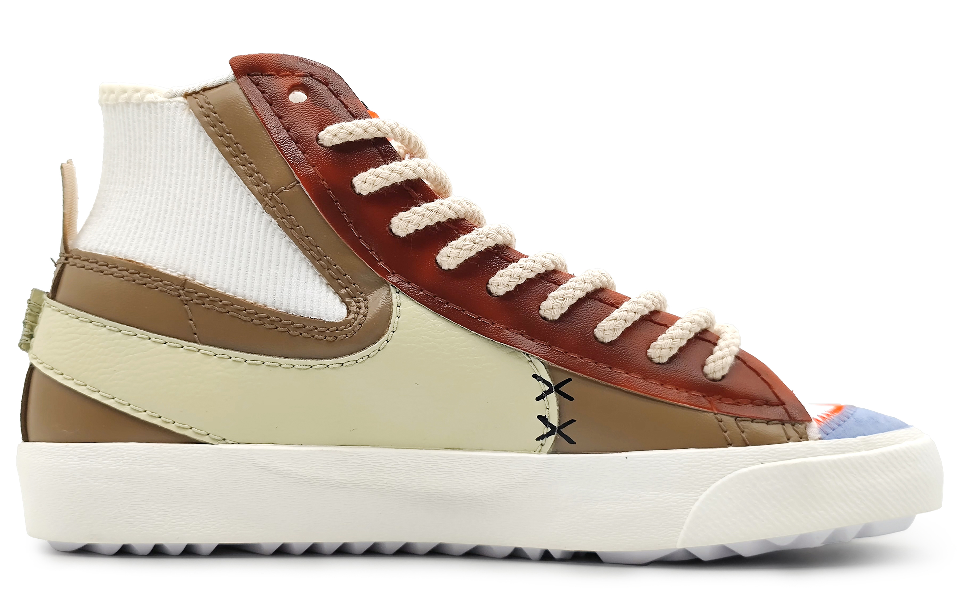 Order 【訂製球鞋】Nike Blazer Mid 77 Jumbo 復古小熊 鈕扣 透光漸變 中幫 板鞋 男女同款 紅棕