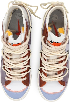 【定制球鞋】 Nike Blazer Mid 77 Jumbo 復古小熊 紐扣 透光漸變 解構 中幫 板鞋 男女同款 紫紅棕 Shop 【定制球鞋】 Nike Blazer Mid 77 Jumbo 復古小熊 紐扣 透光漸變 解構 中幫 板鞋 男女同款 紫紅棕