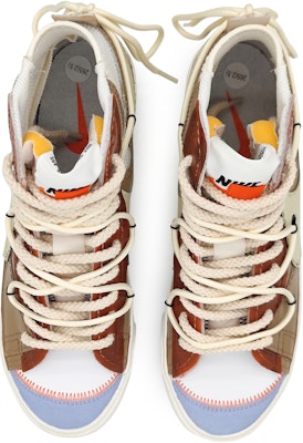 【定制球鞋】Nike Blazer Mid 77 Jumbo 復古小熊 紐扣 透光漸變 解構鞋帶 中幫 板鞋 男女同款 紅棕 Shop 【定制球鞋】Nike Blazer Mid 77 Jumbo 復古小熊 紐扣 透光漸變 解構鞋帶 中幫 板鞋 男女同款 紅棕