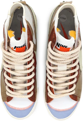 【訂製球鞋】Nike Blazer Mid 77 Jumbo 復古小熊 鈕扣 透光漸變 中幫 板鞋 男女同款 紅棕 Shop 【訂製球鞋】Nike Blazer Mid 77 Jumbo 復古小熊 鈕扣 透光漸變 中幫 板鞋 男女同款 紅棕
