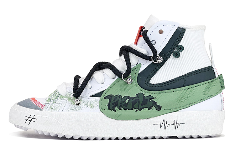 Buy ナイキ ブレザー ミッド '77 ジャンボ 'スプリング レイン ホワイト-グリーン' DD3111-100(Team73-春色雨音)