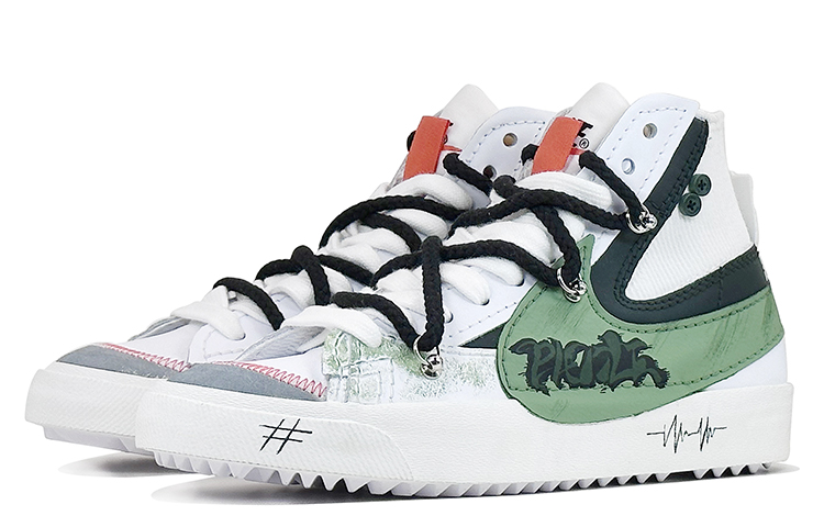 Lookbook ナイキ ブレザー ミッド '77 ジャンボ 'スプリング レイン ホワイト-グリーン' DD3111-100(Team73-春色雨音)