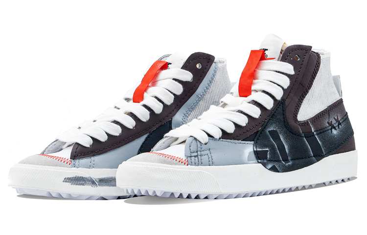 Shop 【定制球鞋】Nike Blazer Mid 77 Jumbo 舊膠帶 休閒 高幫 板鞋 男女同款 黑白