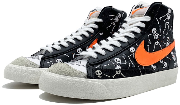 【定製球鞋】 Nike Blazer Mid 77 Vintage 萬聖節 骷髏幻戲 中幫 板鞋 男女同款 黑白橙 Lookbook 【定製球鞋】 Nike Blazer Mid 77 Vintage 萬聖節 骷髏幻戲 中幫 板鞋 男女同款 黑白橙