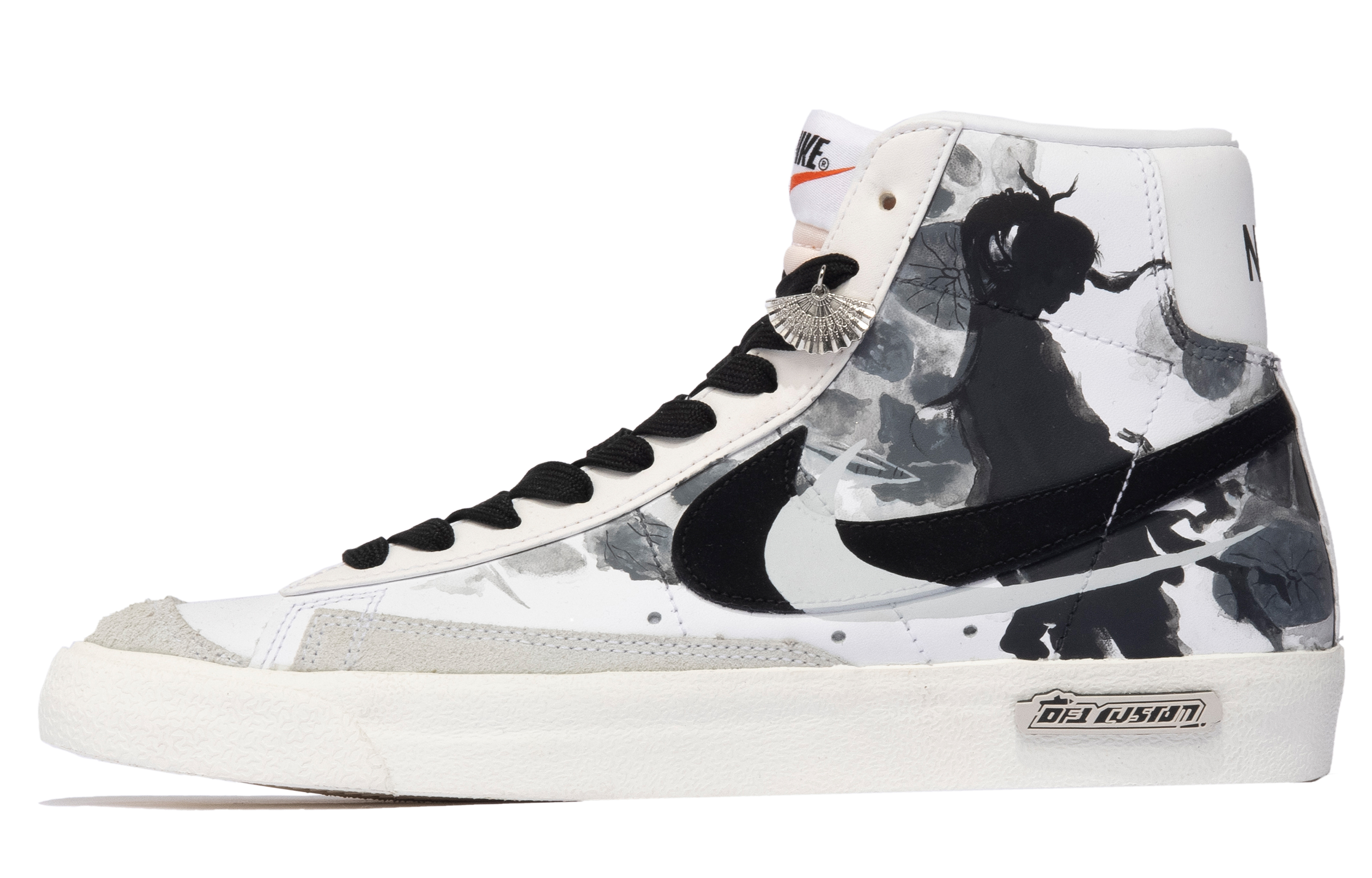 Buy [Zapatillas Personalizadas] Nike Blazer Mid 'Negro Blanco Gris' BQ6806-100(TeamM-男款隐士侠客S-BOX)