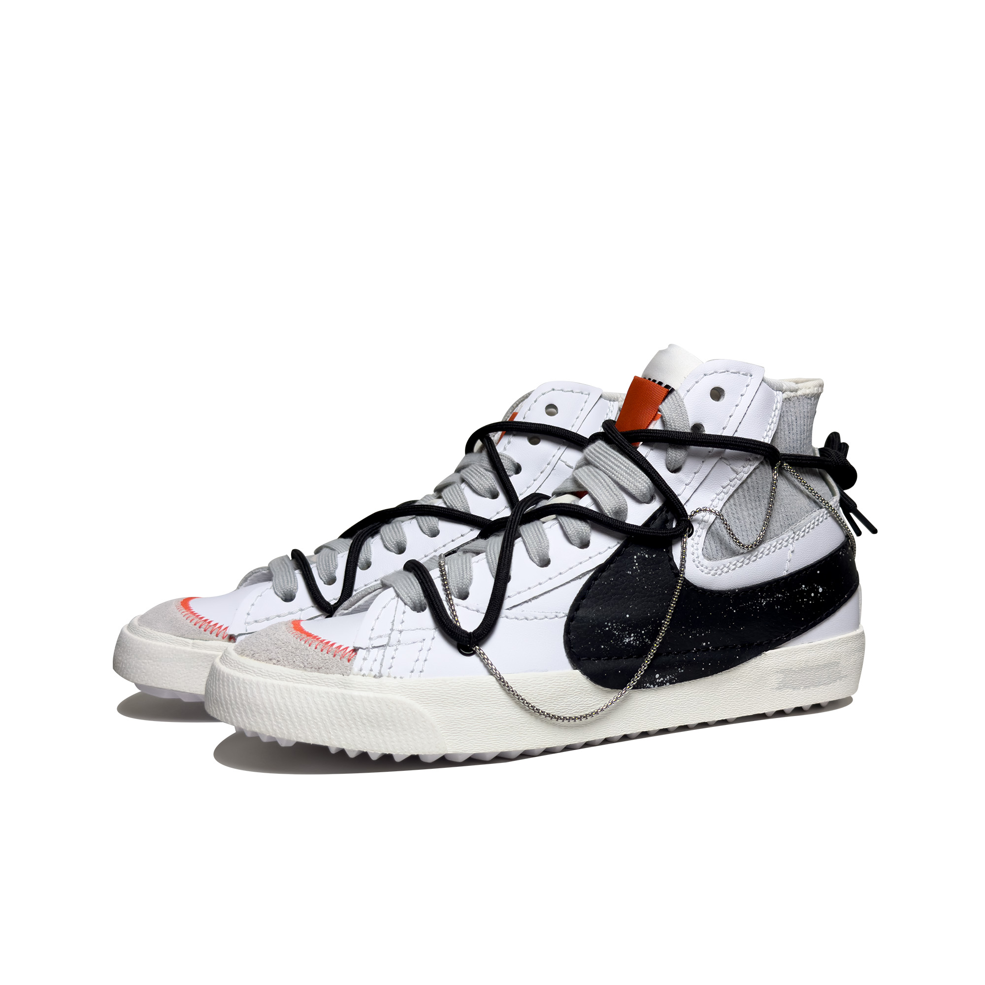 Lookbook 【カスタムシューズ】ナイキブレザー ミッド 'ブラックホワイトグレースプラッター' DD3111-100(Team95-遗忘)