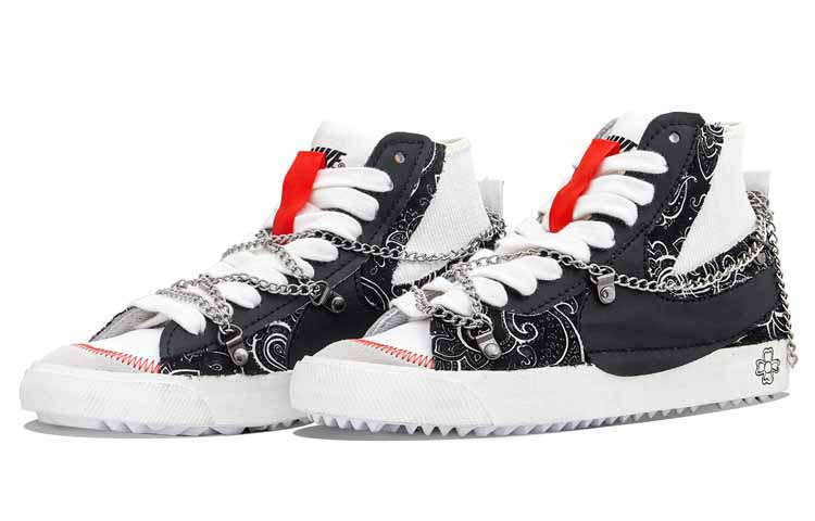 Lookbook 【定制球鞋】 Nike Blazer Mid 中幫 腰果花 潮流風 開拓者 鞋 男女同款 黑白