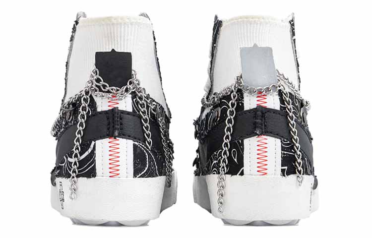 Shop 【定制球鞋】 Nike Blazer Mid 中幫 腰果花 潮流風 開拓者 鞋 男女同款 黑白