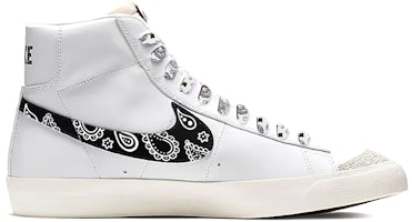 【定制球鞋】 Nike Blazer Mid 腰果花 噴繪 日銷定制 休閒 耐磨防滑 中幫 板鞋 男款 黑白 Order 【定制球鞋】 Nike Blazer Mid 腰果花 噴繪 日銷定制 休閒 耐磨防滑 中幫 板鞋 男款 黑白