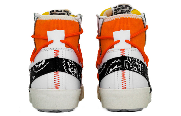 Purchase 【定制球鞋】Nike Blazer Mid 解构 腰果花 中帮 板鞋 男女同款 黑白橙