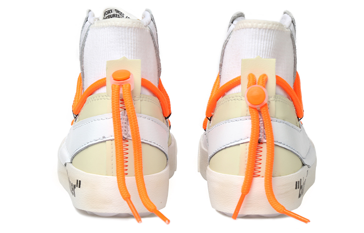 Purchase [定制鞋] 耐克Blazer Mid 解构风格 蕾丝复古 黑白橙 DD3111-100(Team拾玖-浅黄做旧男女S-BOX)