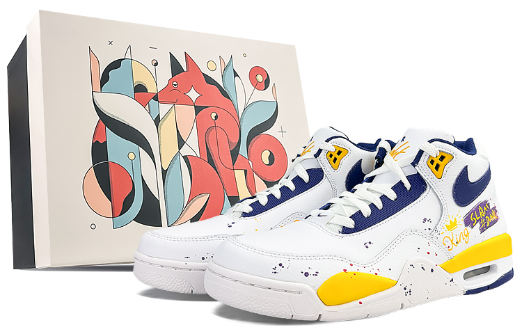 Buy [Zapatillas Personalizadas] Nike Blazer Mid 'Lakers Graffiti' BQ4212-102(Team40-湖人涂鸦S-BOX)