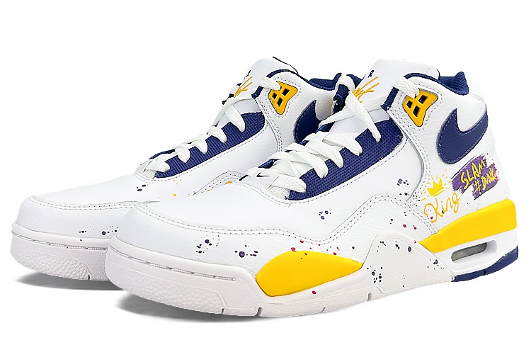 Shop [Zapatillas Personalizadas] Nike Blazer Mid 'Lakers Graffiti' BQ4212-102(Team40-湖人涂鸦S-BOX)