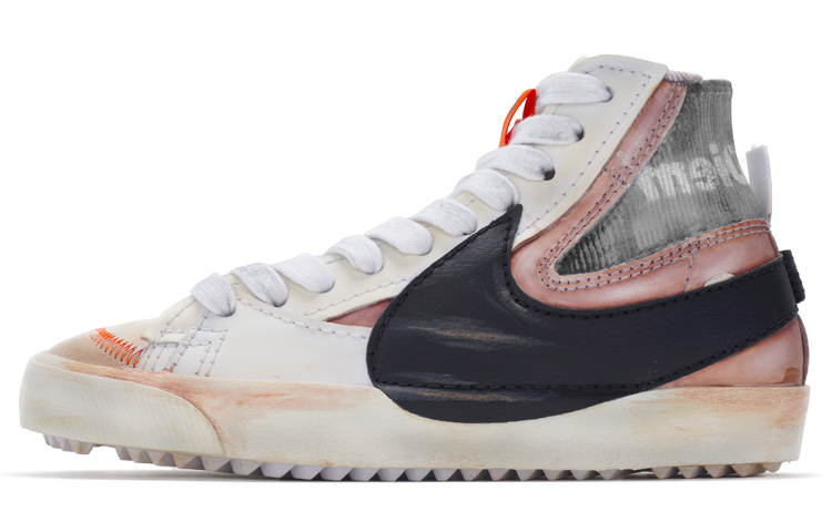 Buy ナイキ ブレザー MID "Carpe Diem" ベージュ デコン (カスタム) DD3111-100(TeamR-男女款及时行乐白红灰)