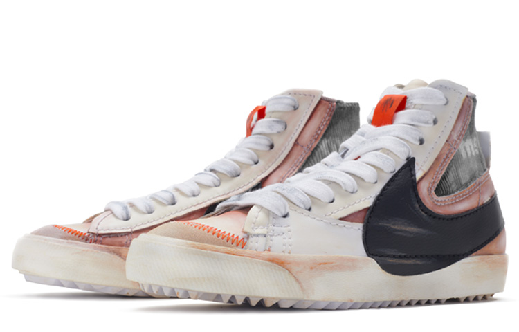 Lookbook ナイキ ブレザー MID "Carpe Diem" ベージュ デコン (カスタム) DD3111-100(TeamR-男女款及时行乐白红灰)