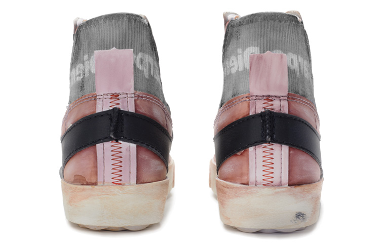 Shop ナイキ ブレザー MID "Carpe Diem" ベージュ デコン (カスタム) DD3111-100(TeamR-男女款及时行乐白红灰)