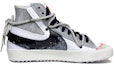Order 【カスタムシューズ】ナイキ ブレザー ミッド『スプラッターブラックホワイトグレー』 DD3111-100(Team95-寻雾)