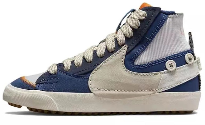 【定制球鞋】Nike Blazer Mid 77 情人節 卡斯製造 潑墨 兔子玩偶 復古休閒 中幫 板鞋 男款 灰白藍 Cheap 【定制球鞋】Nike Blazer Mid 77 情人節 卡斯製造 潑墨 兔子玩偶 復古休閒 中幫 板鞋 男款 灰白藍