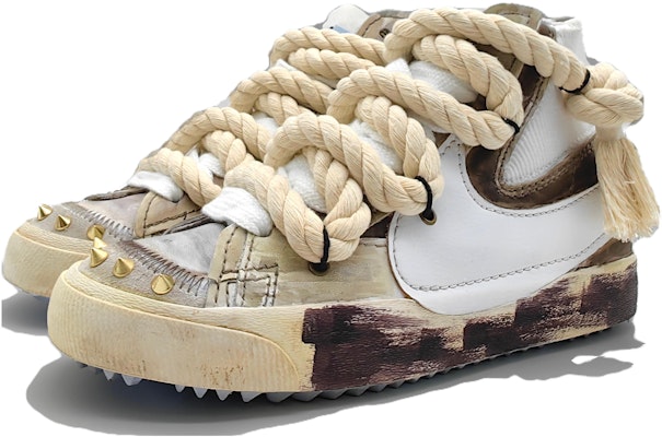 나이키 블레이저 미드 '웨이스트랜드 펑크 - 오프화이트 브라운' (커스텀) DD3111-101(Team66-废土朋克) Lookbook 나이키 블레이저 미드 '웨이스트랜드 펑크 - 오프화이트 브라운' (커스텀) DD3111-101(Team66-废土朋克)