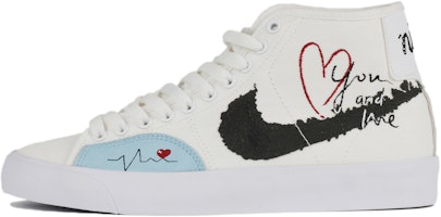 【客製化球鞋】 Nike Blazer Mid 一見傾心 潮流 舒適 百搭 中筒 板鞋 男女同款 白黑藍色 Buy 【客製化球鞋】 Nike Blazer Mid 一見傾心 潮流 舒適 百搭 中筒 板鞋 男女同款 白黑藍色