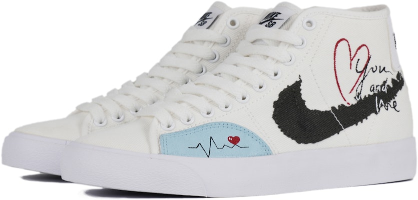 나이키 블레이저 미드 '화이트 블랙 블루' (커스텀) DM8553-100(Team42-男女同款一见倾心黑白) Lookbook 나이키 블레이저 미드 '화이트 블랙 블루' (커스텀) DM8553-100(Team42-男女同款一见倾心黑白)