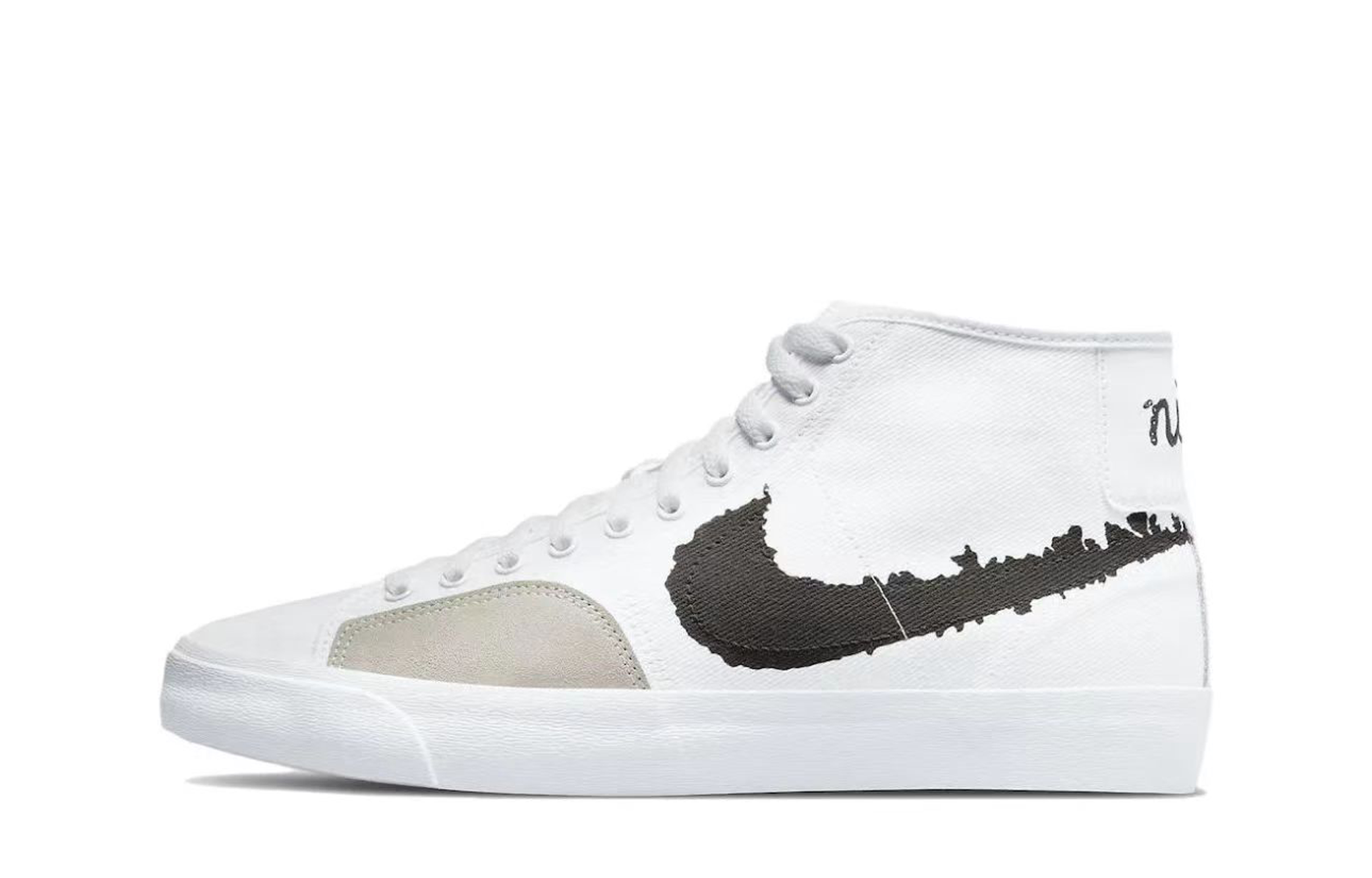 Details for [カスタムシューズ] ナイキ ブレザー ミッド 'ホワイト ブラック ブルー' DM8553-100(Team42-男女同款一见倾心黑白)