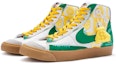 Lookbook 【定制球鞋】Nike Blazer Mid 趣味貼紙 特殊鞋盒 錢袋掛件 手繪噴繪 復古休閒 中幫 板鞋 男款 黃綠白